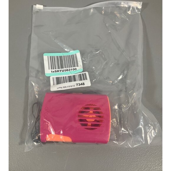 O2COOL Raspberry Misting Necklace Fan - Portable, Battery-Powered, Hands-Free Co - Picture 4 of 5